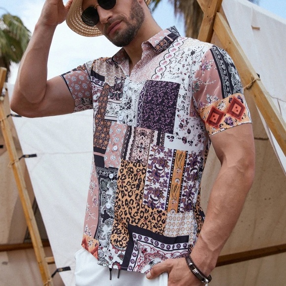COPY - COPY - Men’s patchwork shirt - Picture 4 of 5